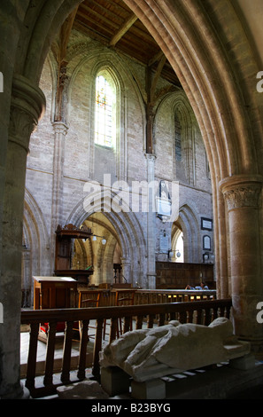 Interior of Dore Abbey and Church, near the Village of Abbey Dore in Herefordshire, England, UK Stock Photo