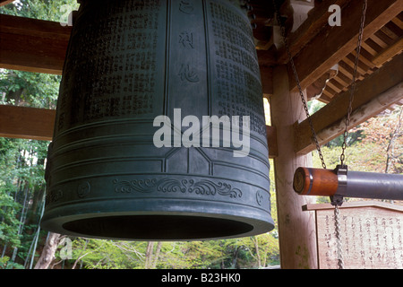 Large bronze temple bell at Hosoin Temple in Kyoto Japan Stock Photo