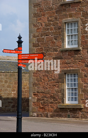 Direction Sign Architecture Fort George Nairn Inverness Highland Region Scotland April 2008 Stock Photo