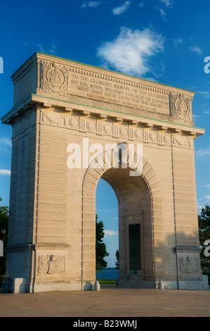 The Royal Military College Memorial Arch in Kingston, Ontario, Canada. Stock Photo