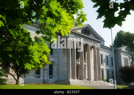 Built in 1858 the Frontenac County Courthouse was built out of limestone quarried onsite in Kingston, Ontario, Canada. Stock Photo