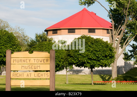 Murney Martello tower was built in 1846 as part of the defences of Kingston Ontario Canada to protect against attack from the US Stock Photo