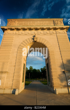 The Royal Military College Memorial Arch in Kingston, Ontario, Canada. Stock Photo