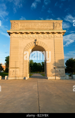 The Royal Military College Memorial Arch in Kingston, Ontario, Canada. Stock Photo