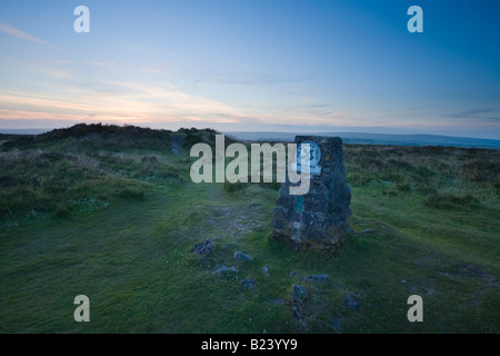 Winsford Hill at Dusk Exmoor National Park Somerset England Stock Photo