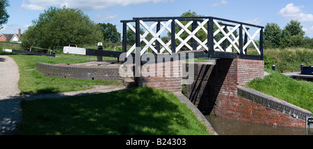 A bridge over a canal Stock Photo