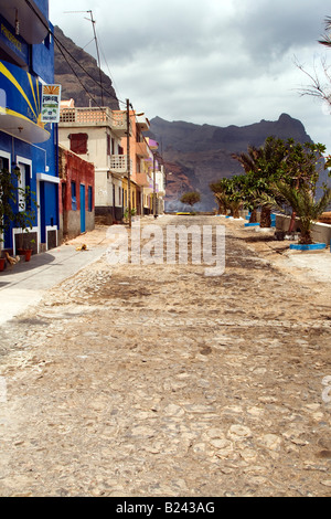 The village of ponta do sol on Santo Antao on the Cape Verde islands Stock Photo