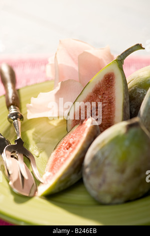 Figs on a plate Stock Photo