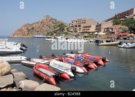 Porto on the mid north western coast of Corsica Stock Photo