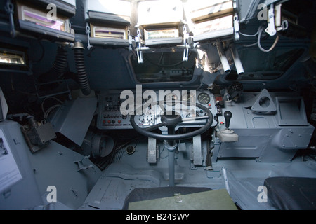 armored military vehicle inside view Stock Photo