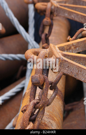 Rusty chains Stock Photo