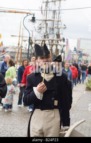 Young man dressed in period costume Belfast Maritime Festival 28 June 2008 Stock Photo