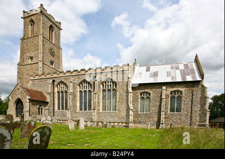 Exterior view of the medieval Ranworth Church Norfolk England UK Stock Photo