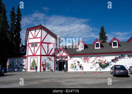 Santa Claus, father Christmas at North pole, Alaska Stock Photo