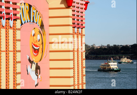 Detail of the Facade Luna Park Milsons Point New South Wales Australia Stock Photo