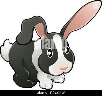 illustration of a cute lovable bunny rabbit. Stock Photo
