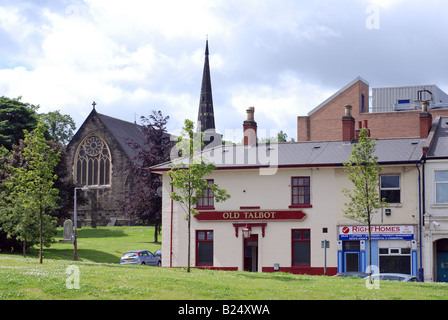 High Street and Holy Trinity Church, Smethwick, Birmingham, West Midlands, England, UK Stock Photo