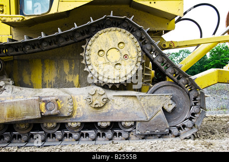 Heavy metal plate of a bulldozer Stock Photo