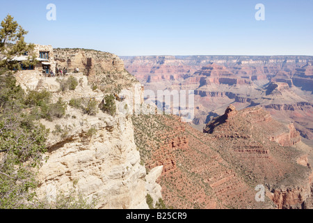 View from South Rim of Grand Canyon in Arizona USA Stock Photo