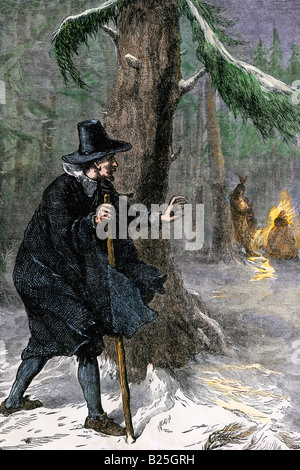 Roger Williams in the wilderness after being banished from ...