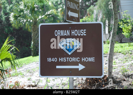 Historic Orman House 1840 Florida Park System Apalachicola Florida Stock Photo