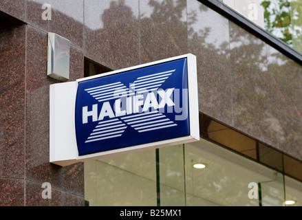 Halifax bank sign England United Kingdom Stock Photo