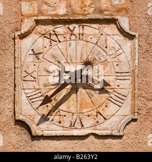Church Clock Roussillon Provence France Stock Photo