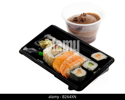 Sushi with Chocolate Mousse Stock Photo