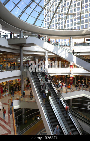 Interior of shopping mall in Azrieli Center, Tel Aviv city, Israel ...