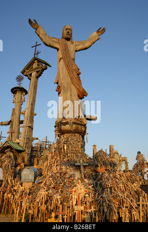 Mountain of crosses in Siauliai, Lithuania Stock Photo