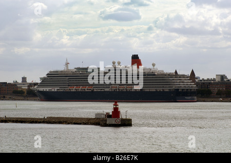 Cunard's Queen Victoria Cruise Ship along side in Copenhagen Stock Photo