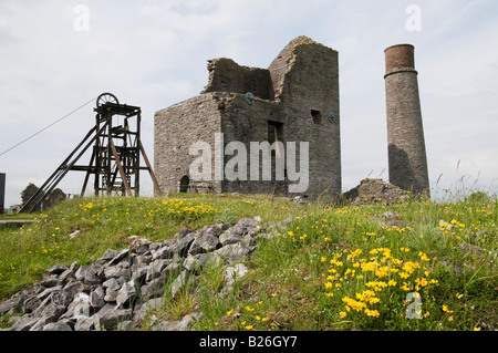 old workings at Magpie Mine near Sheldon in Peak District Derbyshire England UK Stock Photo