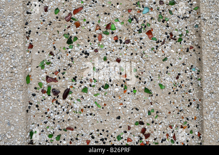 A close up image of glass imbedded stucco Stock Photo