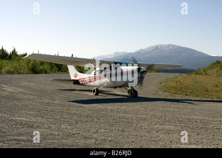 Flight seeing within Wrangell-St. Elias National Park & Preserve with Wrangell Mountain Air, McCarthy, Alaska, USA Stock Photo