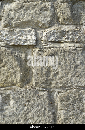 Stone wall - erosion by weathering, stone and mortar perished and ...
