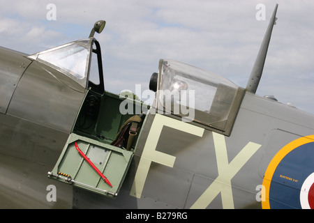 Supermarine Spitfire LF MkIX at the Battle of Britain airfield RAF Manston Kent Stock Photo