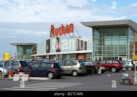 Auchan a french supermarket store in Calais France Stock Photo