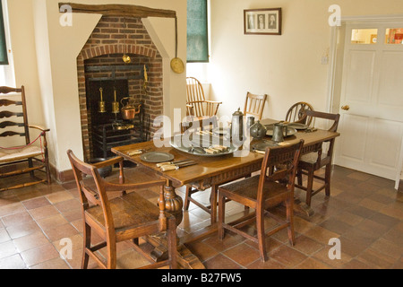 Kitchen at the old rectory home of John Wesley in Epworth, North Lincolnshire, UK,  built in 1709 Stock Photo