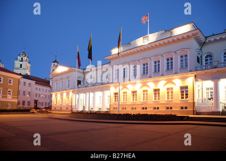 LTU Lithuania Capital Vilnius Oldtown Presidential Palace Stock Photo
