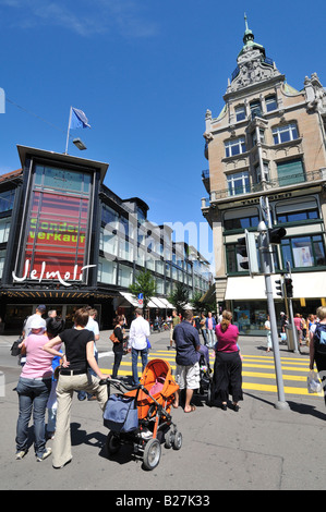 Shopping Area, Bahnhofstrasse, Zürich, Switzerland Stock Photo