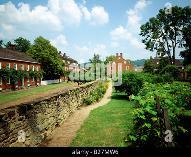 OLD ECONOMY VILLAGE, AMBRIDGE; 19TH CENTURY HOME OF THE HARMONISTS, BEAVER COUNTY, PENNSYLVANIA, USA Stock Photo