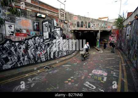 British Street Graffiti at Waterloo London England Britain UK Stock Photo