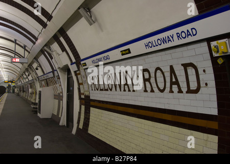 Holloway Road Underground Station - Piccadilly line - London Stock Photo