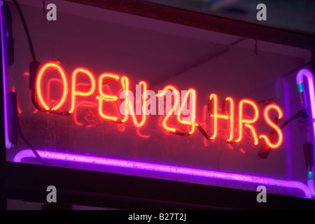 Close up of neon sign Stock Photo