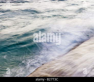 Blurred motion shot of ocean waves Stock Photo