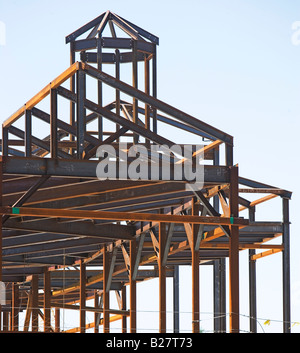 Steel frame in the construction site Stock Photo - Alamy