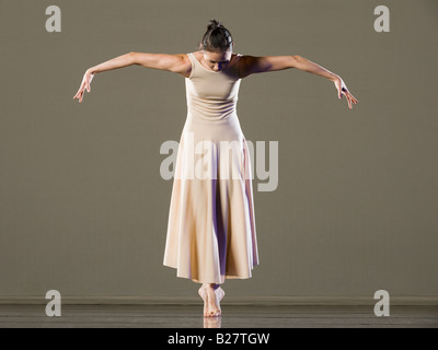 Female ballet dancer dancing Stock Photo