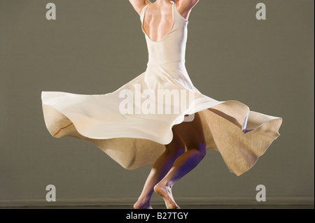 Female ballet dancer dancing Stock Photo
