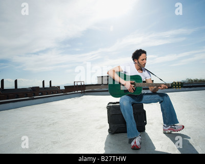 Man playing guitar Stock Photo