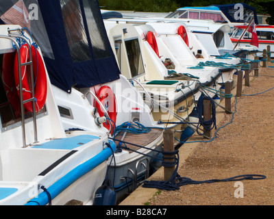 Ranworth Staithe on Malthouse Broad in the Norfolk Broads Stock Photo